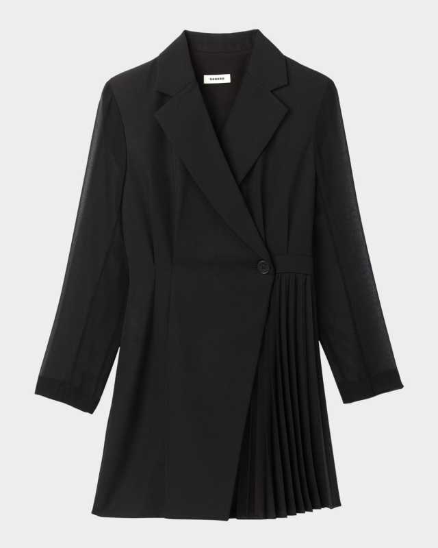 Lilela Asymmetrical Chiffon Wrap Dress